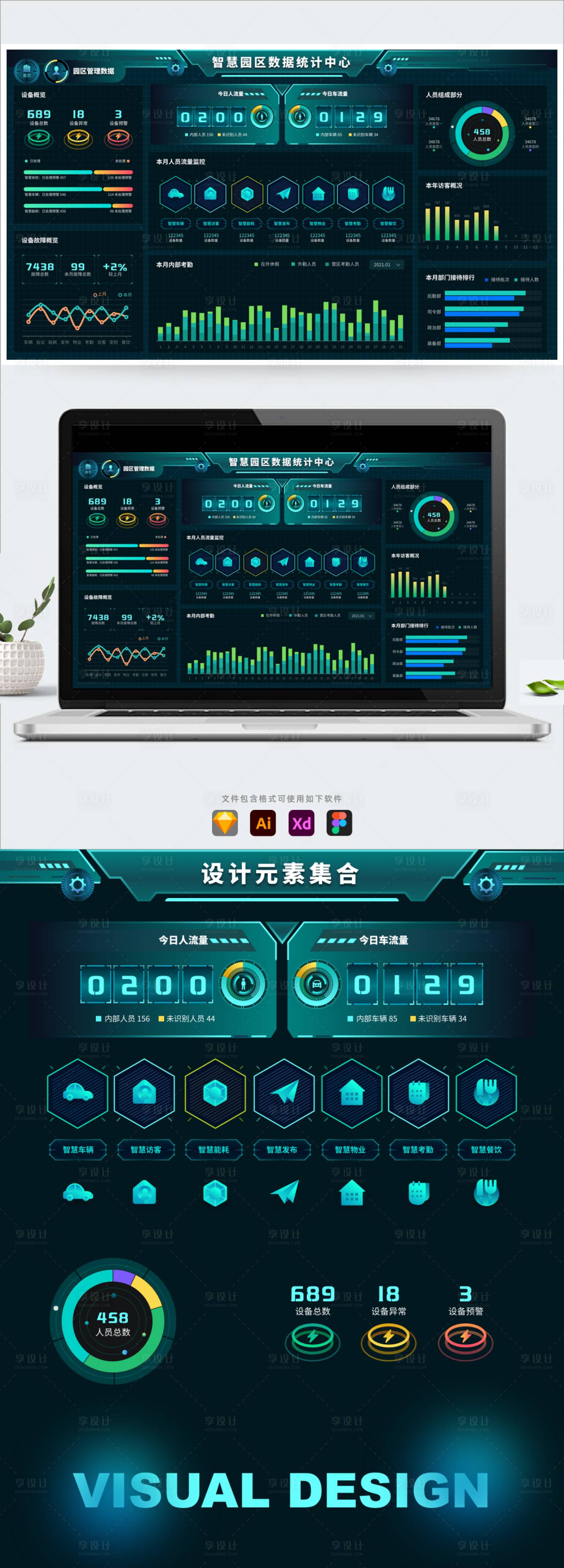 源文件下載【享設計】搜索編號：42710006650472235【智慧科技大數(shù)據(jù)可視化統(tǒng)計后臺UI首頁】