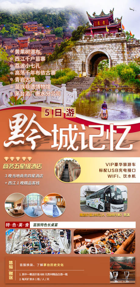 源文件下载【黔城记忆贵州旅游海报】编号：20210924100244657