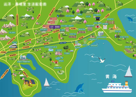 源文件下载【卡通地图海报】编号：84870006391049258