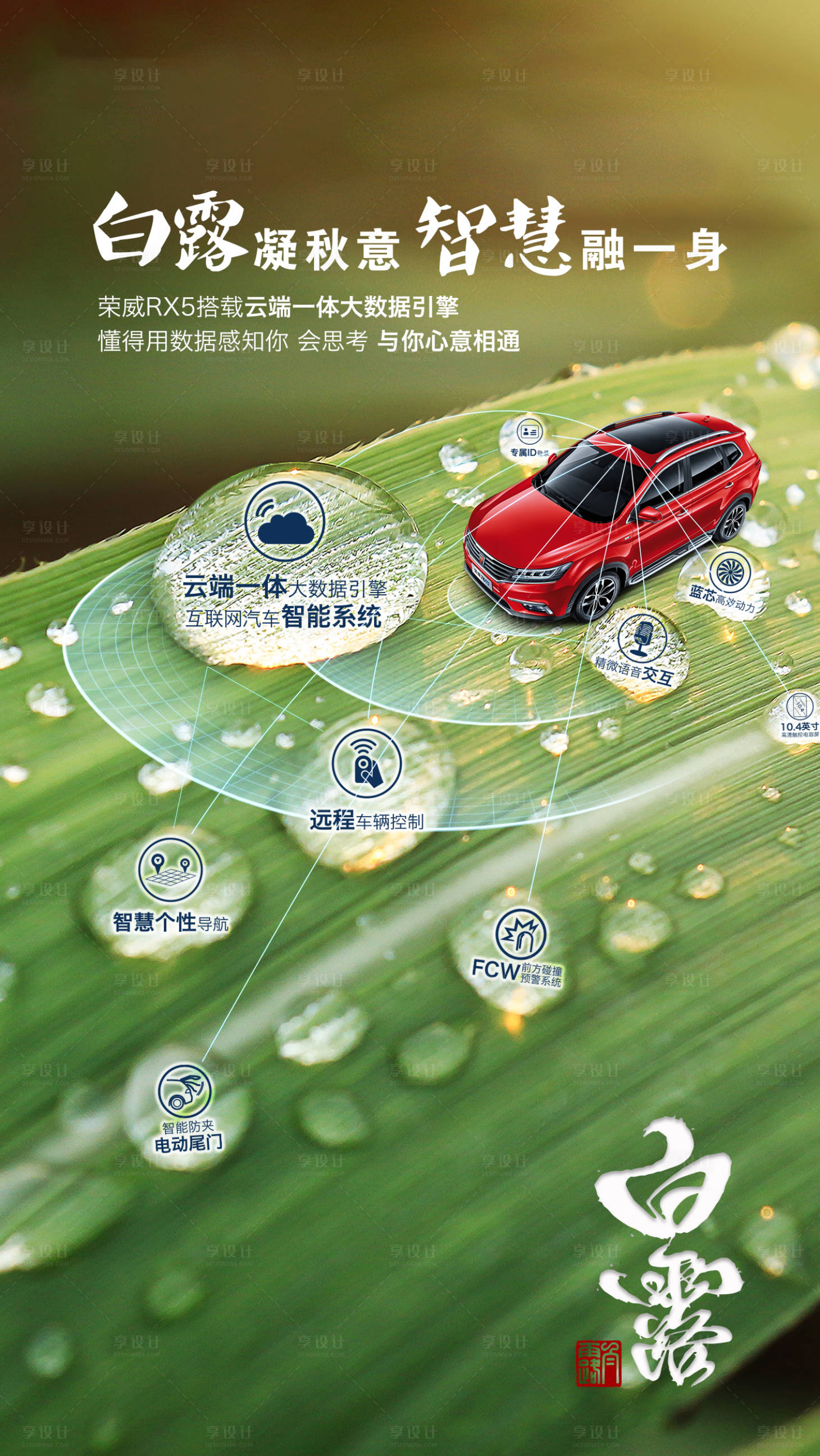 源文件下載【享設(shè)計(jì)】搜索編號(hào)：16920006668387323【汽車(chē)白露微信海報(bào)】