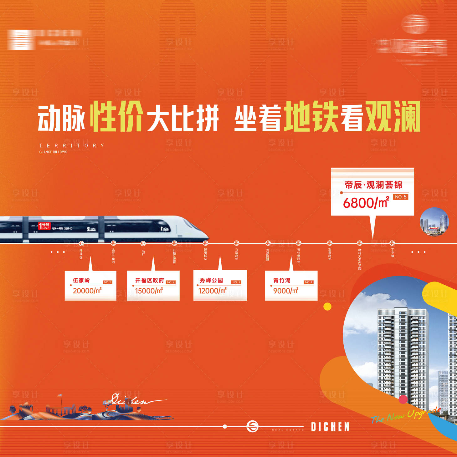 源文件下载【享设计】搜索编号：18480006291463673【地产地铁创意海报】
