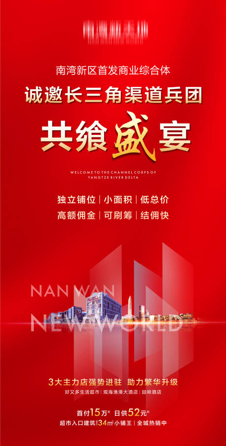 源文件下載【房地產(chǎn)商鋪金鋪海報】編號：62880006594181001