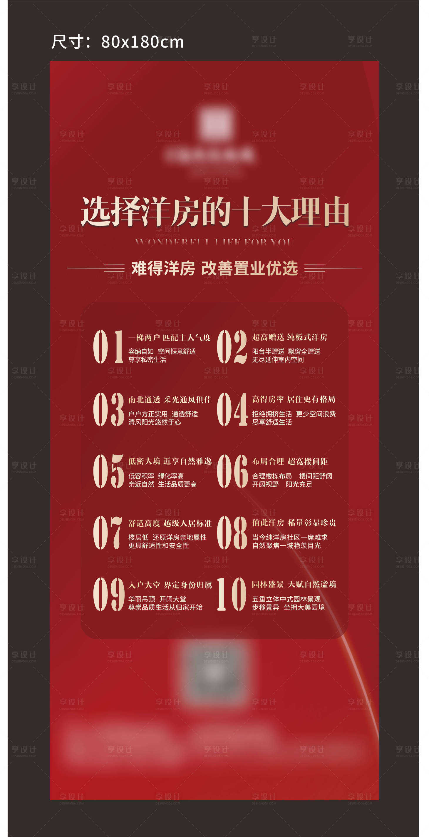 源文件下載【享設計】搜索編號：56370006423536063【購房十大理由展架】