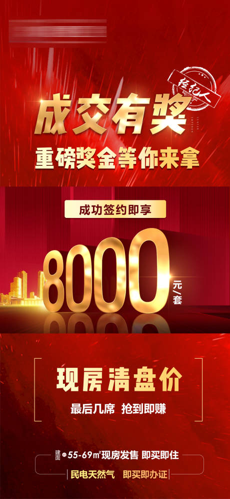 源文件下载【地产经纪人成交奖海报】编号：15230006673361500