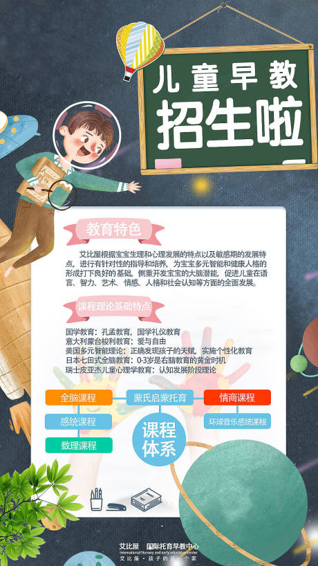 源文件下载【儿童早教招生海报】编号：47990006629483338
