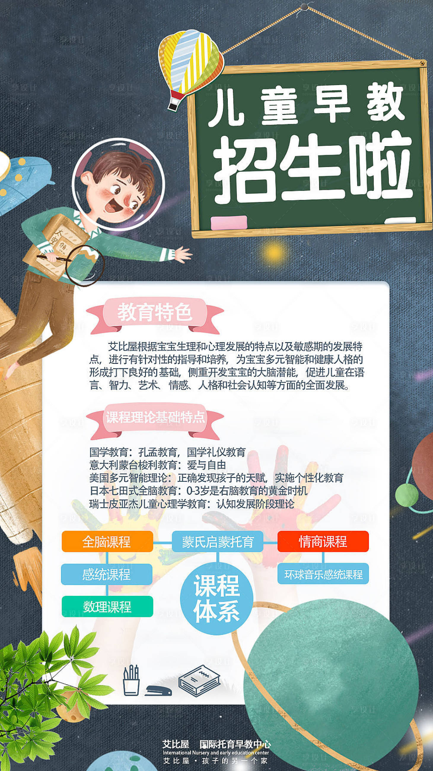 源文件下载【儿童早教招生海报】编号：47990006629483338