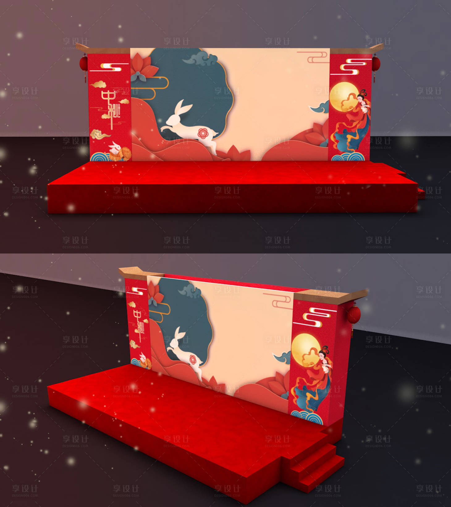 源文件下载【中秋舞台活动展板】编号：21990006401584791