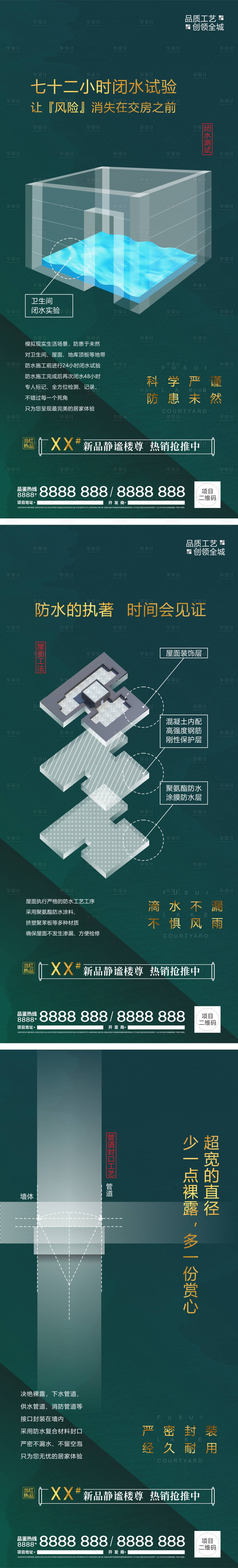 源文件下载【享设计】搜索编号：51010006513072066【地产工程工艺卖点刷屏（防水篇）】