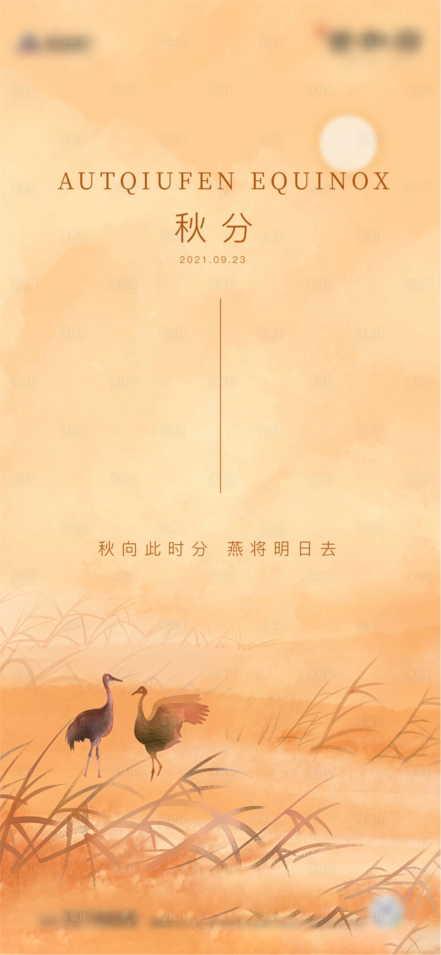 源文件下载【二十四节气-地产秋分海报】编号：27110006542911701