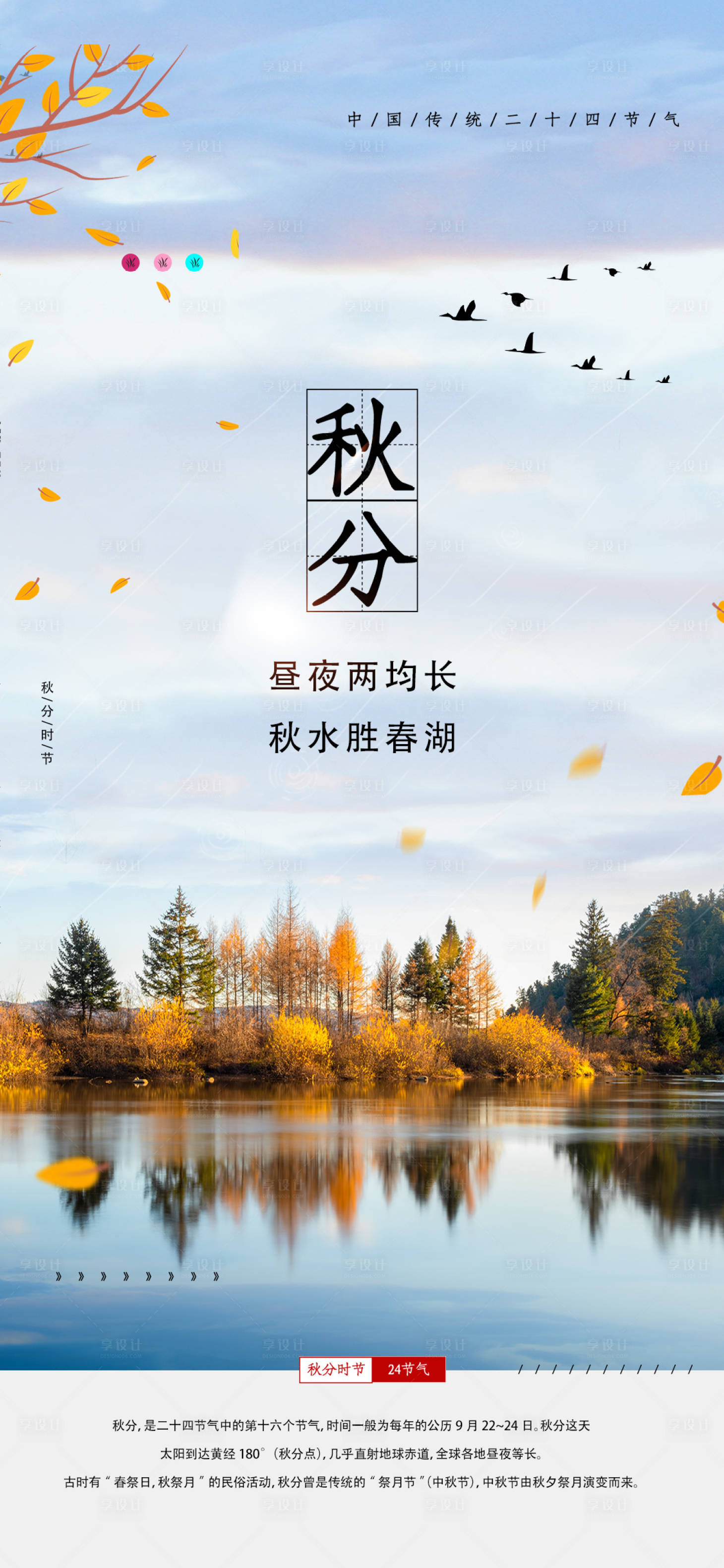 源文件下載【享設計】搜索編號：10250006524809507【秋分節氣海報】