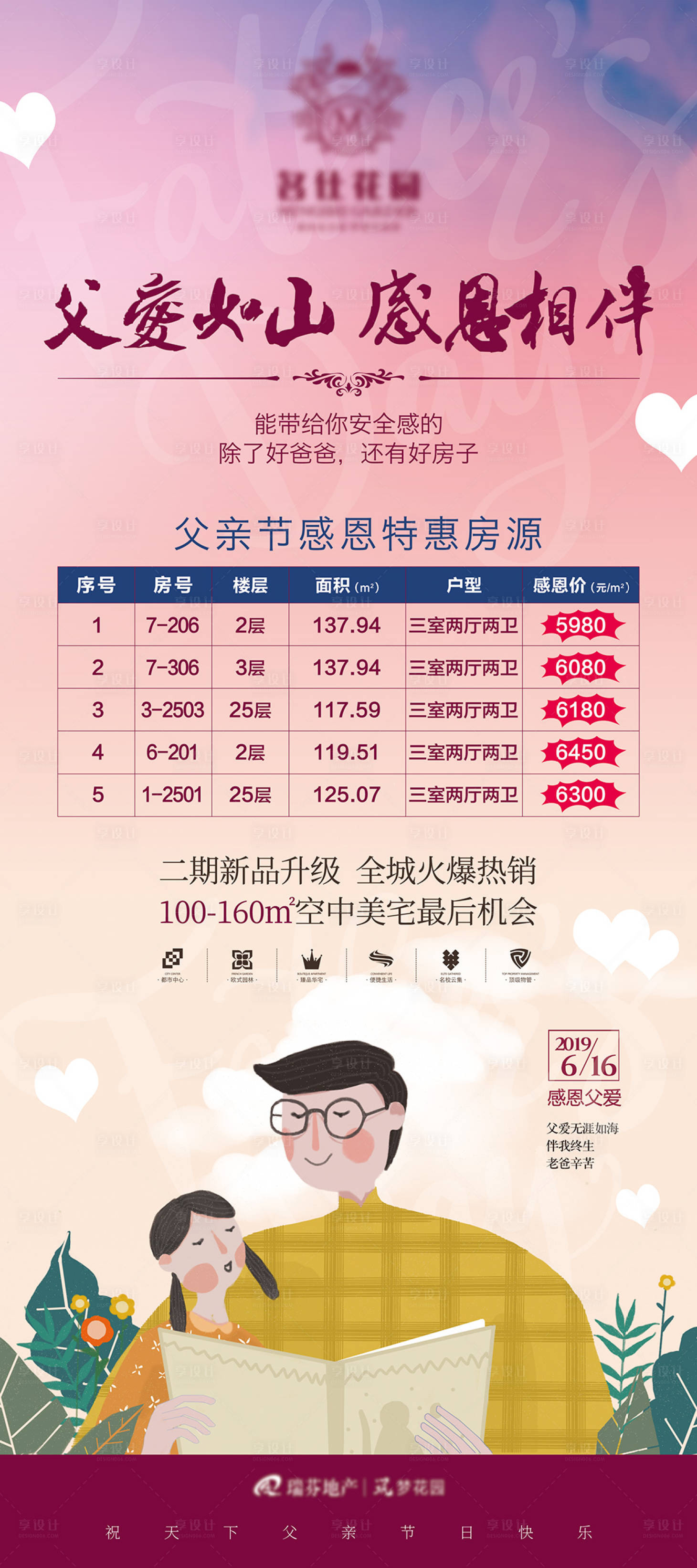 源文件下載【享設計】搜索編號：42220006611733647【父親節特價房展架】