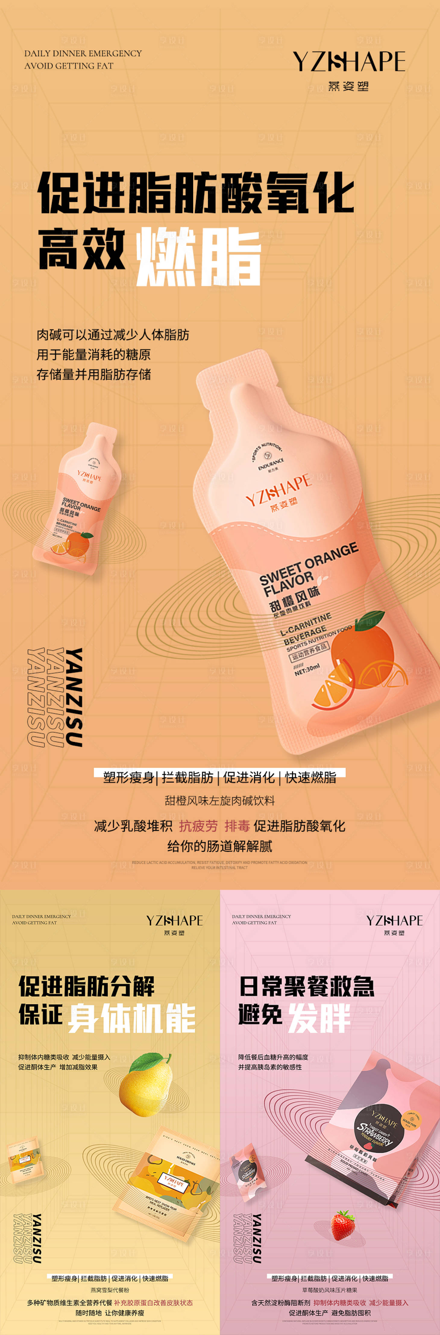 源文件下载【享设计】搜索编号：33540006952339991【微商减肥代餐系列海报】