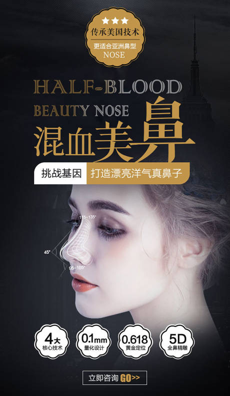 源文件下載【享設計】搜索編號：83220006952277790【混血美鼻醫美海報】