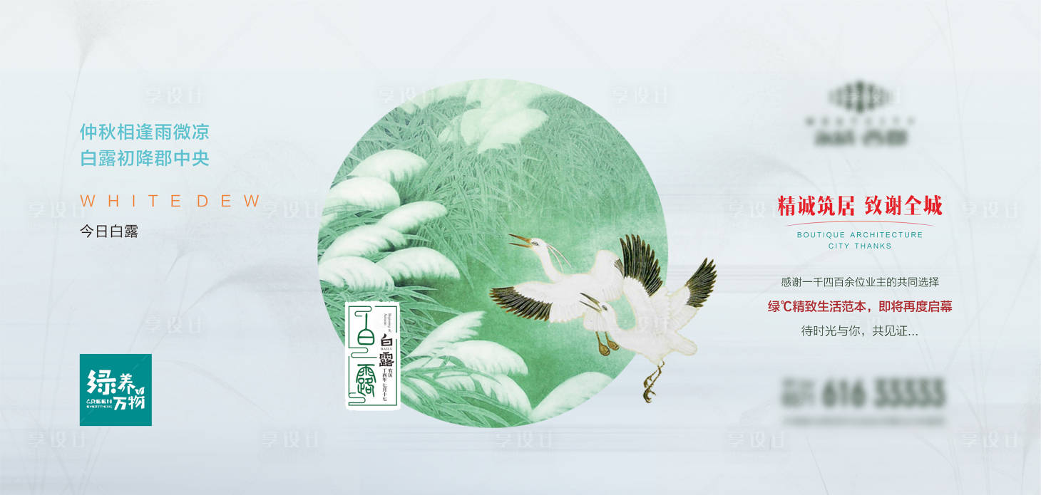 源文件下載【白露橫板蘆葦微信海報】編號：39240006788533152