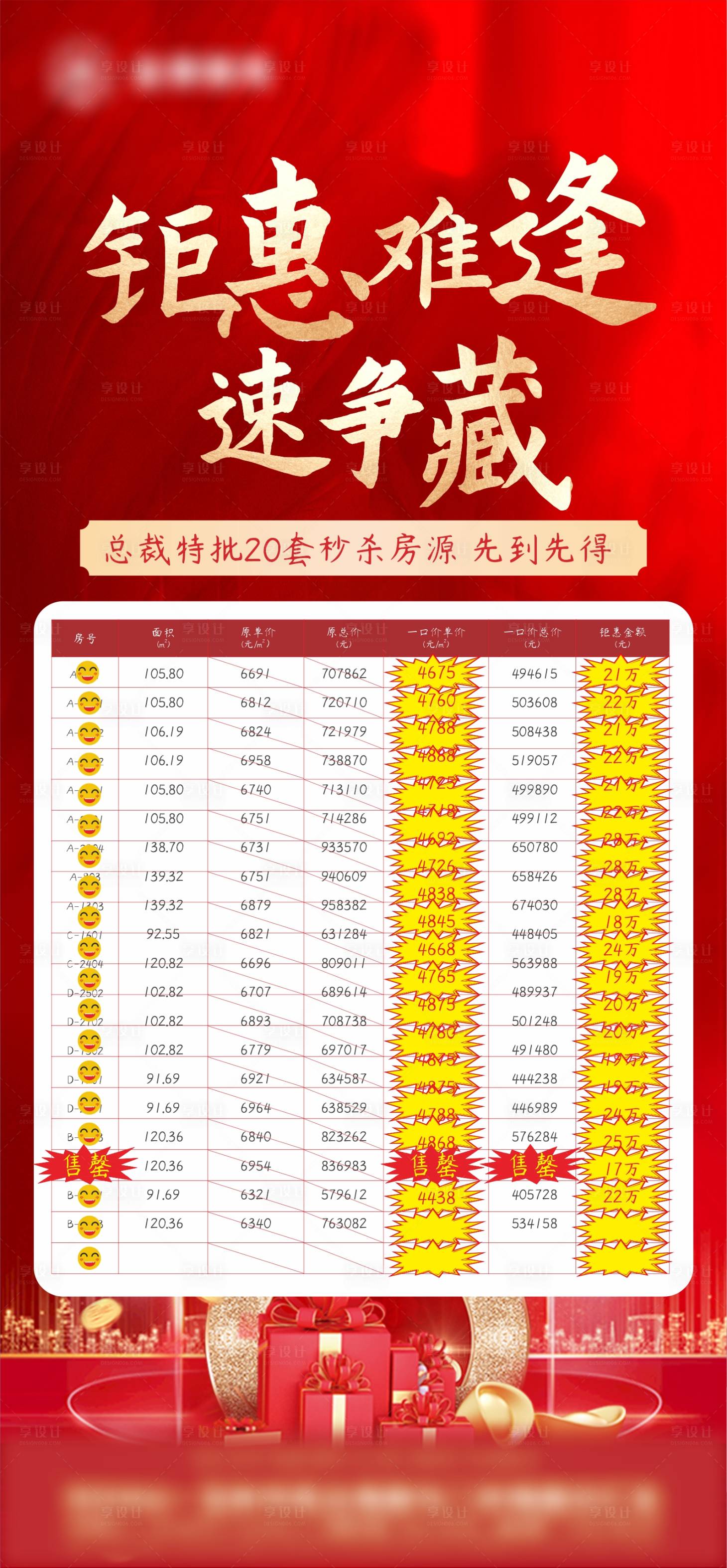 源文件下载【地产特价房海报】编号：16740006696795940