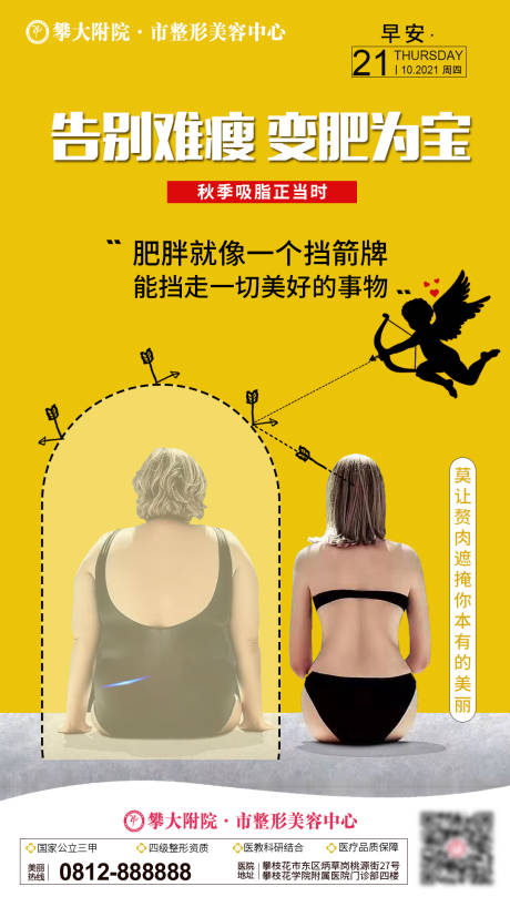 源文件下载【吸脂医美海报】编号：82070006953068418