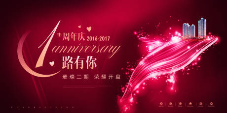 源文件下载【地产一周年庆活动展板】编号：74100006717042400