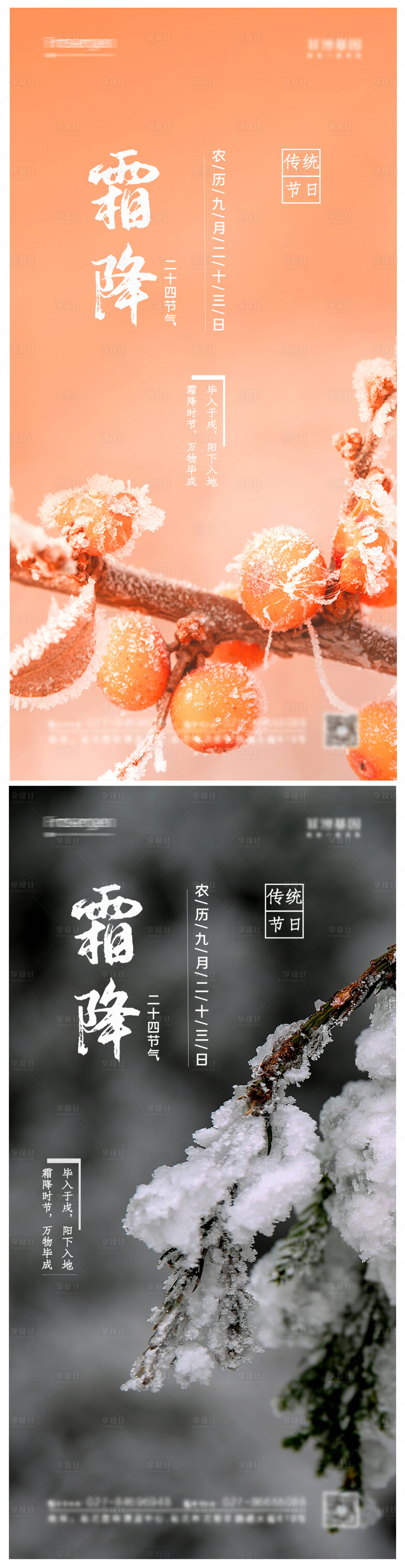 源文件下载【霜降摄影图节气海报】编号：62090006825833518
