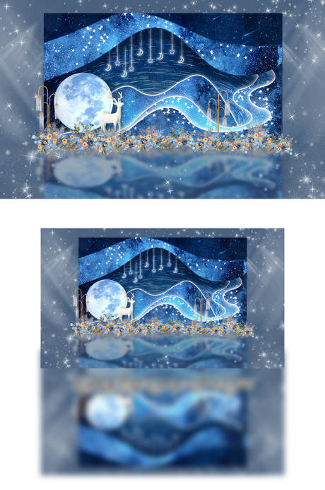 源文件下载【享设计】搜索编号：78790006701851546【蓝色梦幻婚礼效果图】