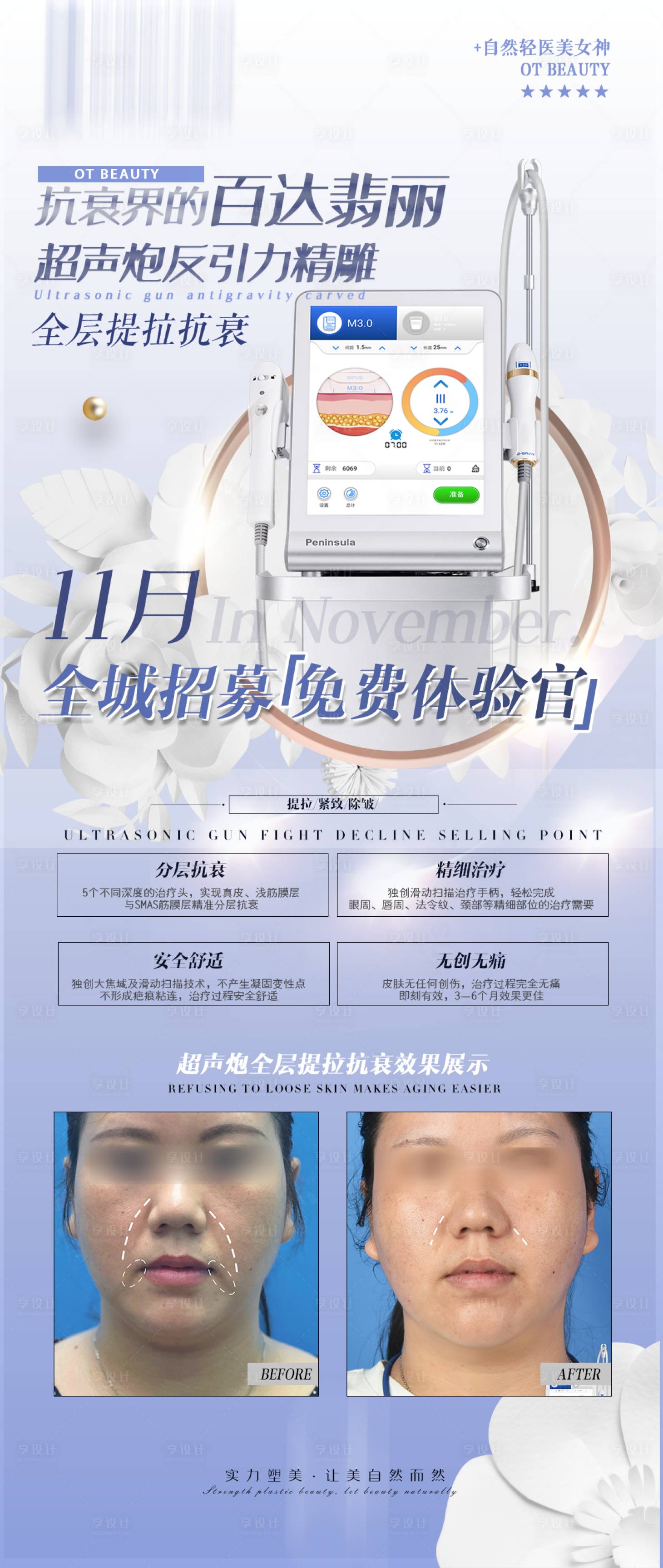 源文件下載【享設計】搜索編號：18230006779882154【超聲炮抗衰海報】