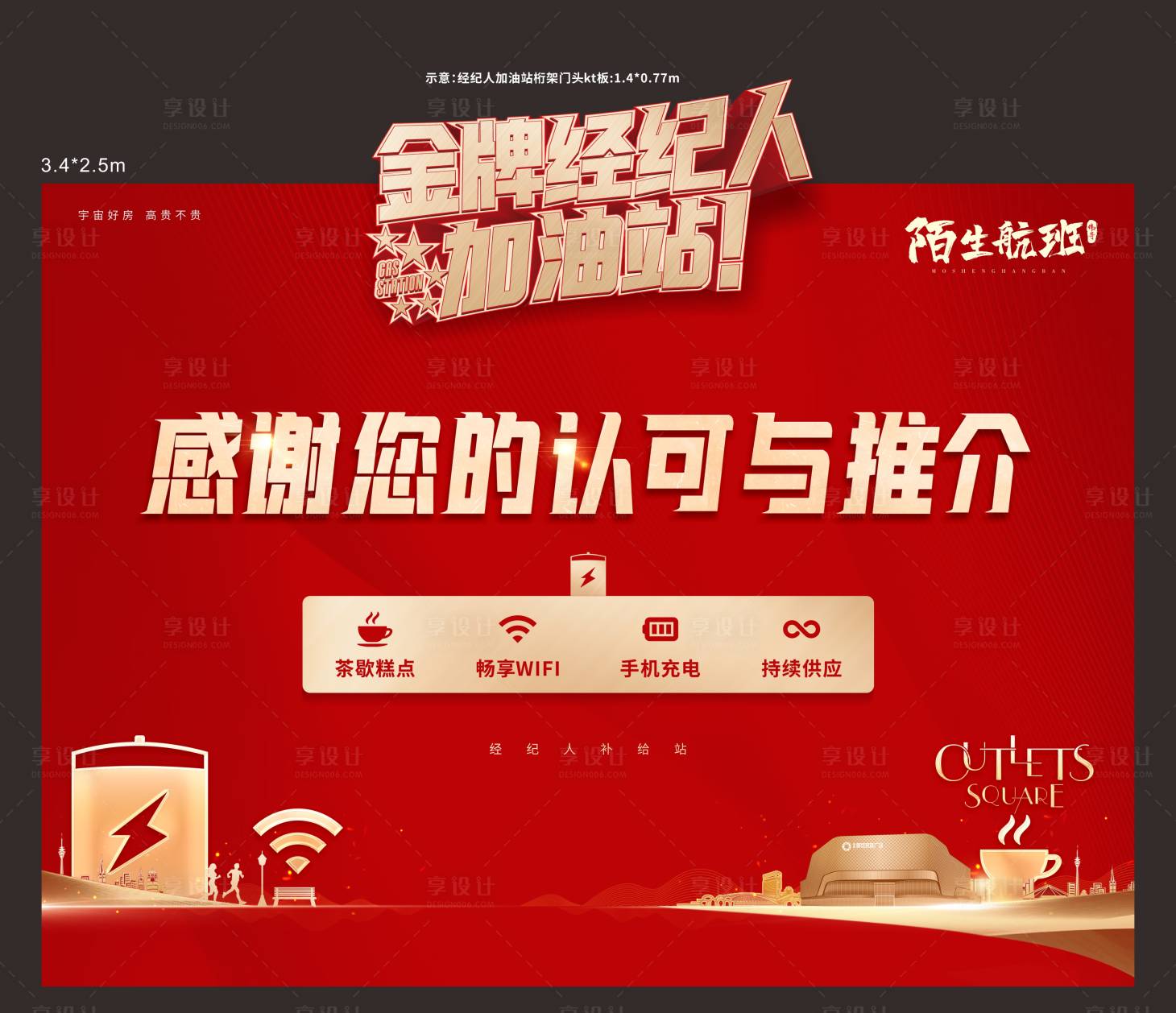源文件下载【享设计】搜索编号：75710007016776091【金牌销售加油站海报展板】