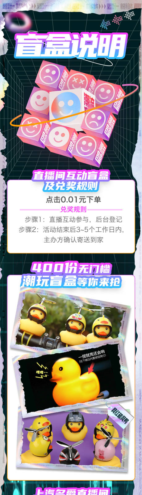 源文件下载【双十一盲盒说明海报 长图】编号：93370007028784453
