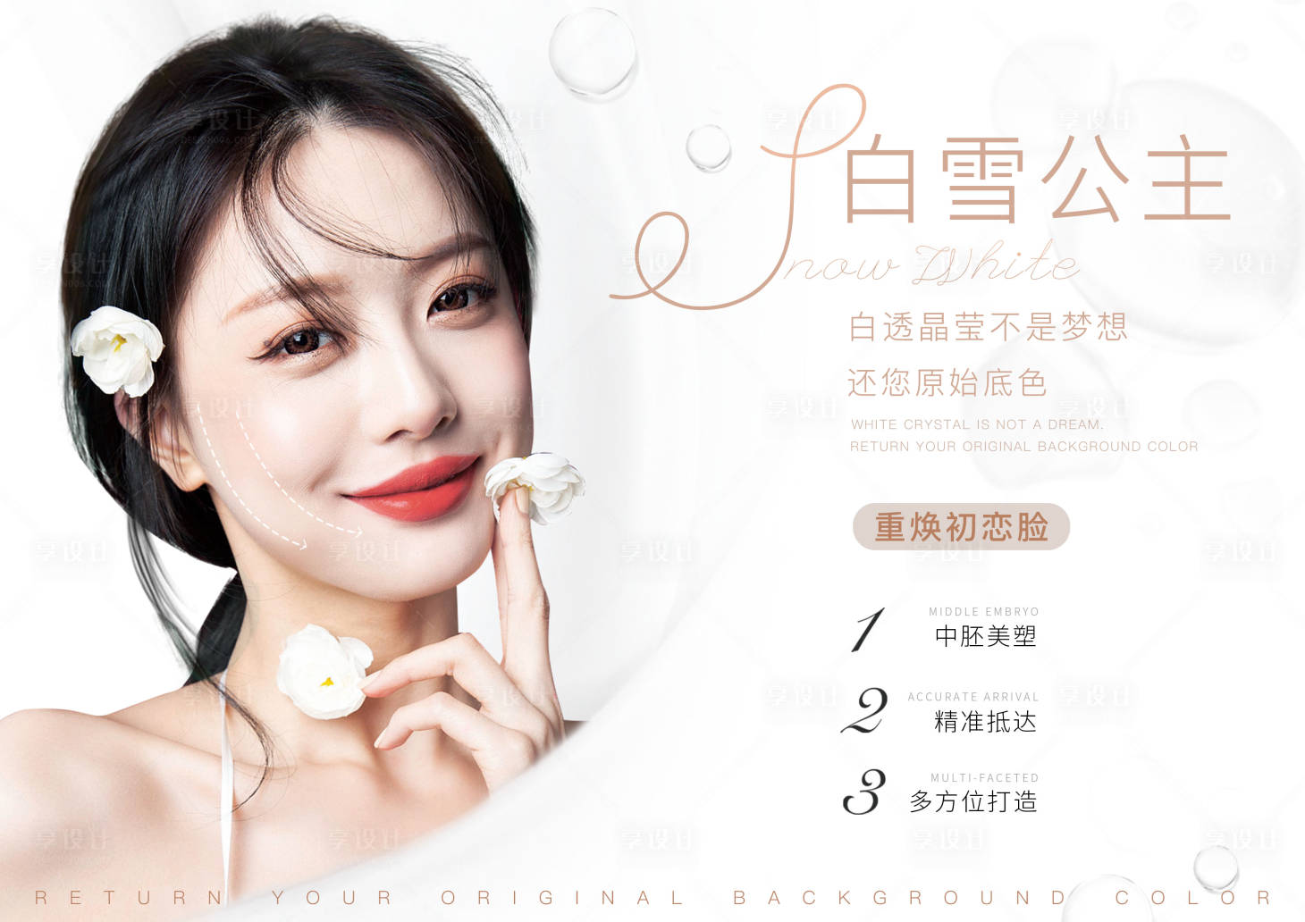 源文件下载【医美模特项目海报】编号：91010006874957082