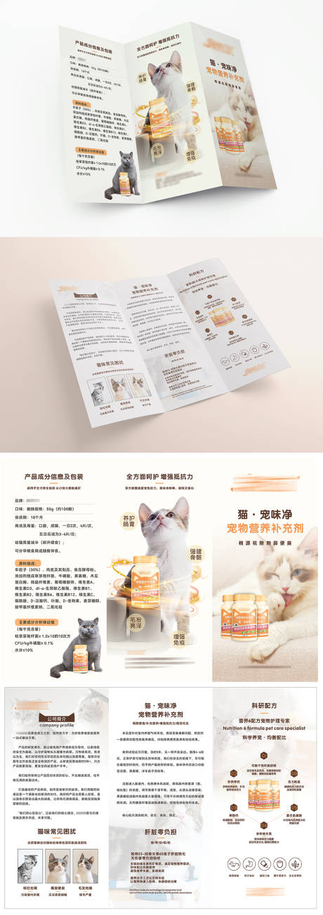 源文件下载【宠物食品三折页】编号：51510007012051017
