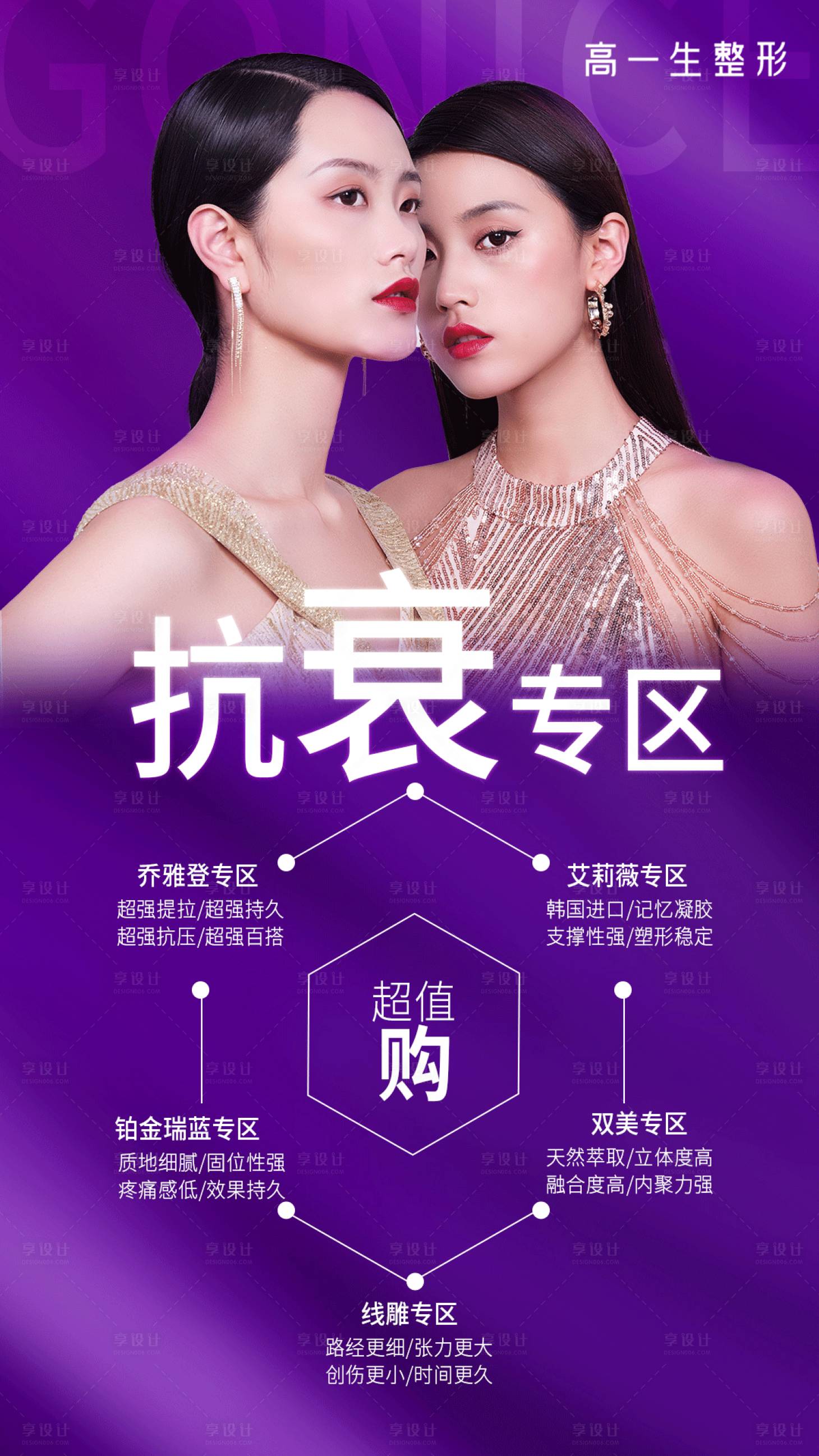 源文件下載【享設計】搜索編號：13960006782953362【線雕抗衰海報】