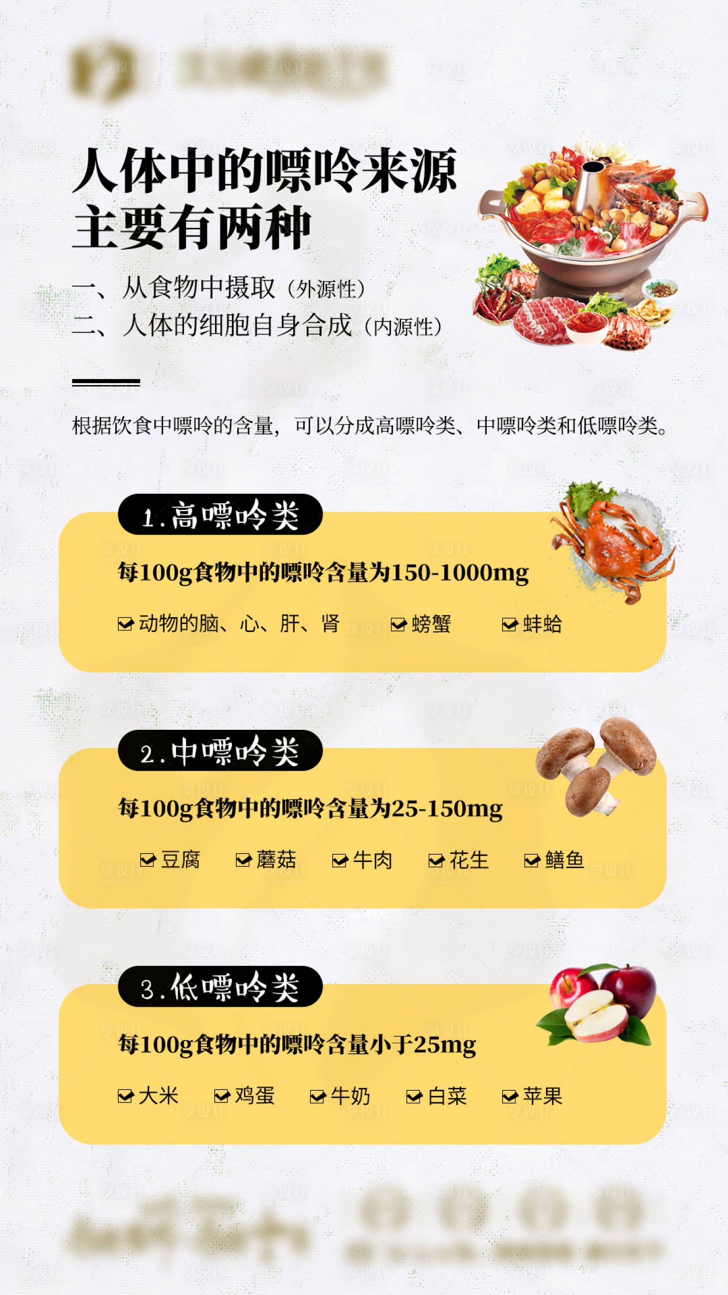 源文件下載【享設(shè)計】搜索編號：21290006803396959【嘌呤的來源移動端海報】