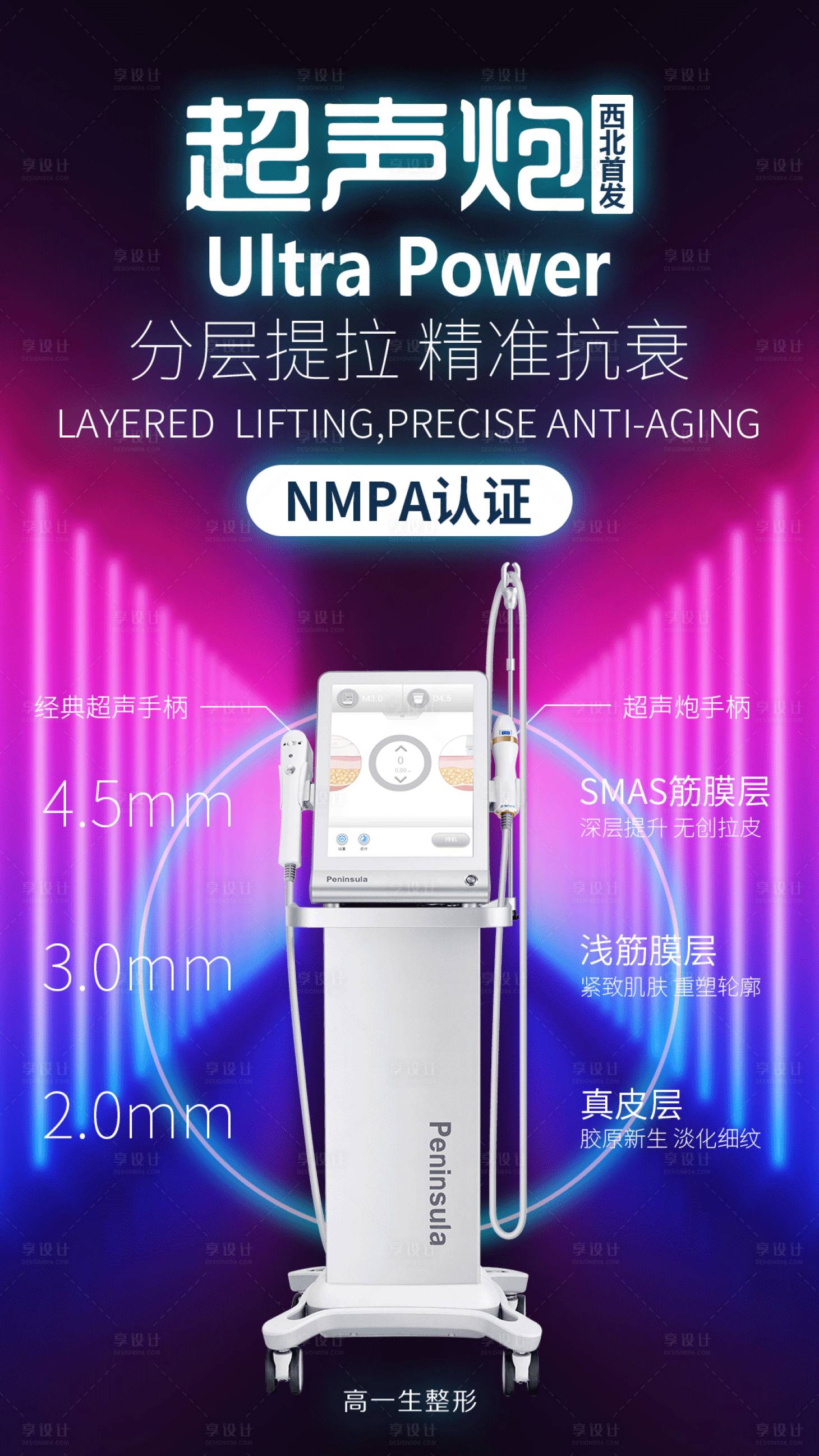 源文件下載【享設計】搜索編號：18940006883952117【超聲炮抗衰海報】