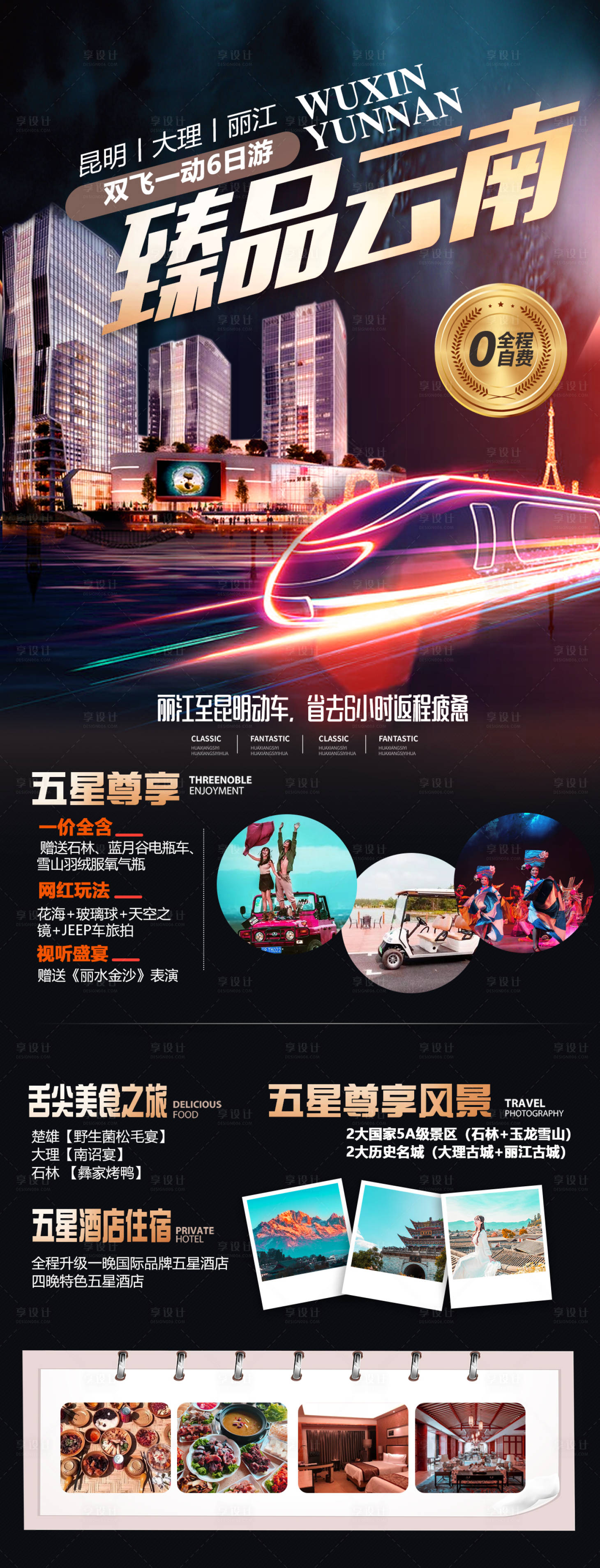 源文件下載【享設計】搜索編號：58760006830699977【高端高鐵酒店旅游長圖海報】