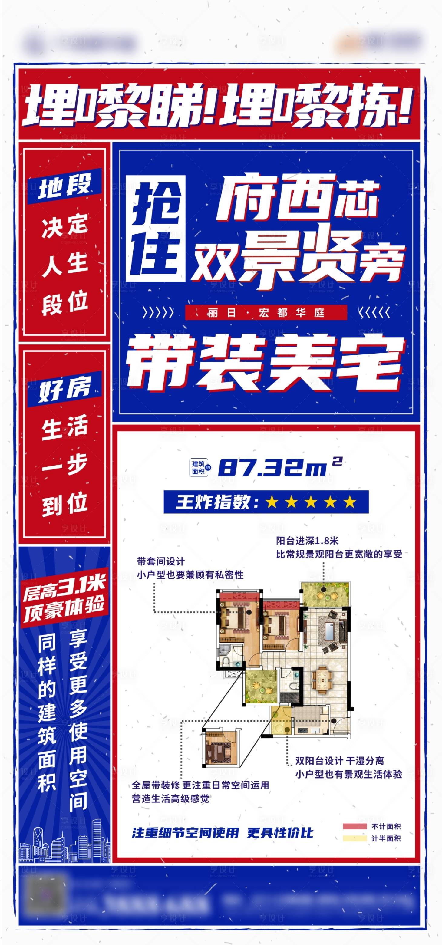 源文件下載【享設計】搜索編號：13580006857683450【熱銷戶型介紹價值點海報】