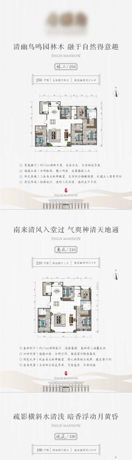 源文件下载【新中式地产户型解析长图海报】编号：47260006804216133
