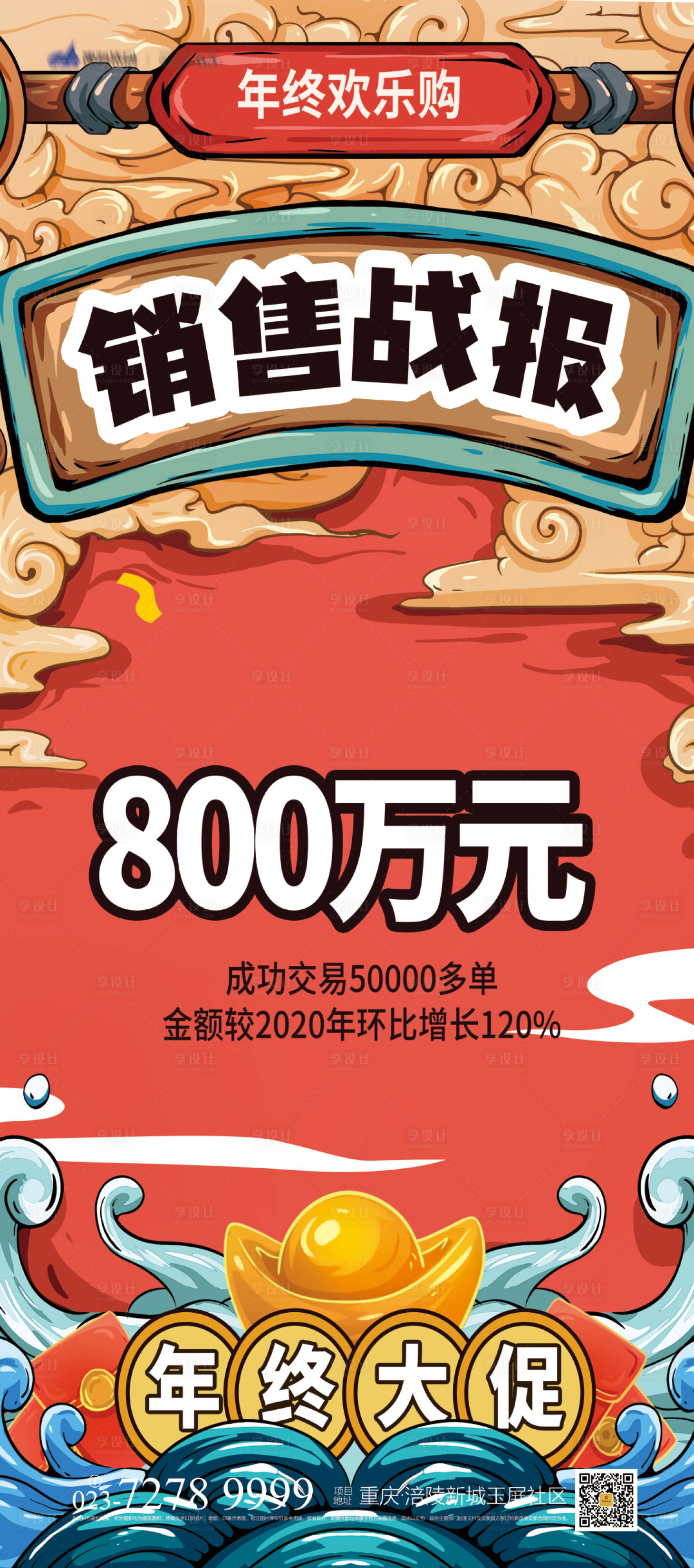 源文件下載【享設計】搜索編號：33370007119272750【銷售戰報海報】