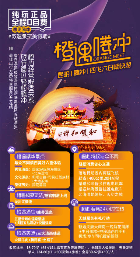 源文件下载【云南腾冲昆明大理丽江旅游海报 】编号：20211103162426171