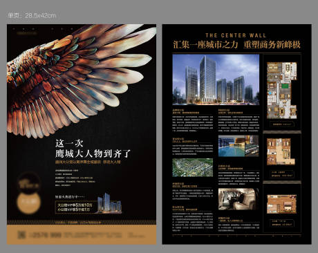 源文件下載【大翅膀質感老鷹翅膀黑金單頁 】編號：24000007384895541