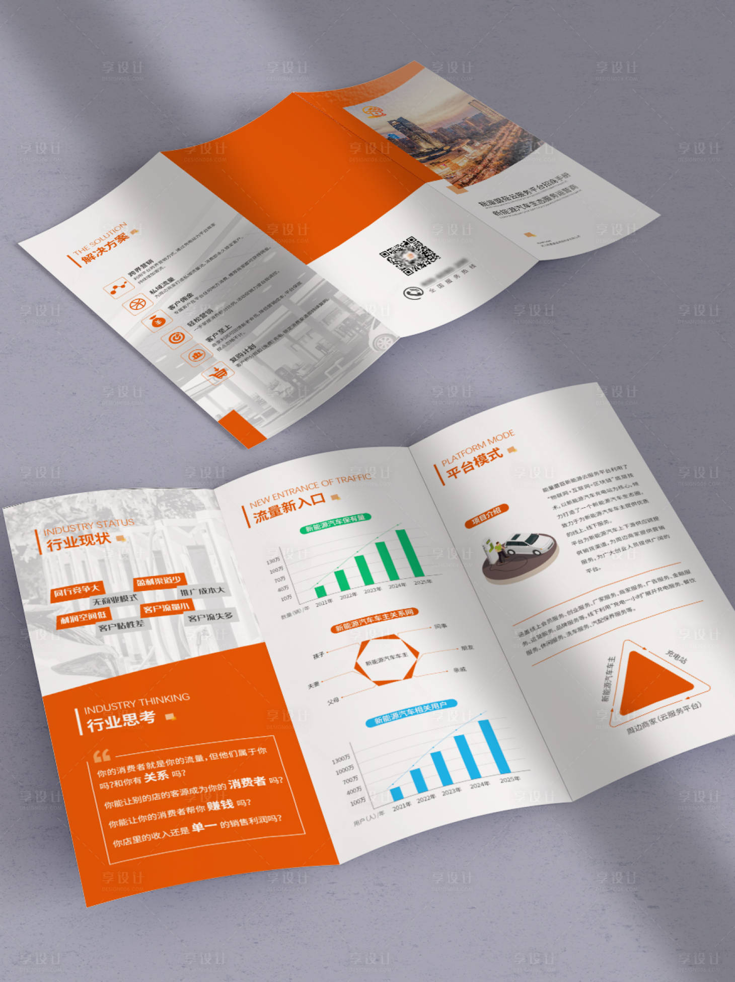 源文件下载【享设计】搜索编号：26030007277305905【能源折页充电折页科技企业三折页】