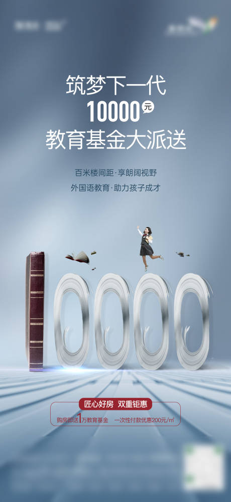 源文件下载【送一万元教育基金海报 】编号：54670007072989792
