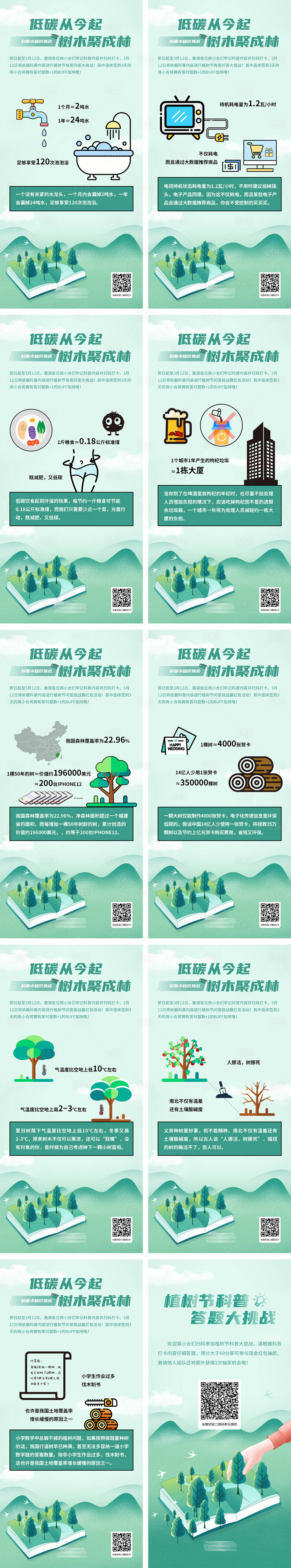 源文件下载【植树节低碳环保小知识H5专题设计】编号：37960007308504865
