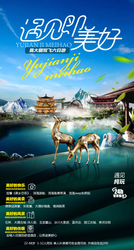 源文件下载【云南昆明大理丽江旅游海报 】编号：87600007094048430