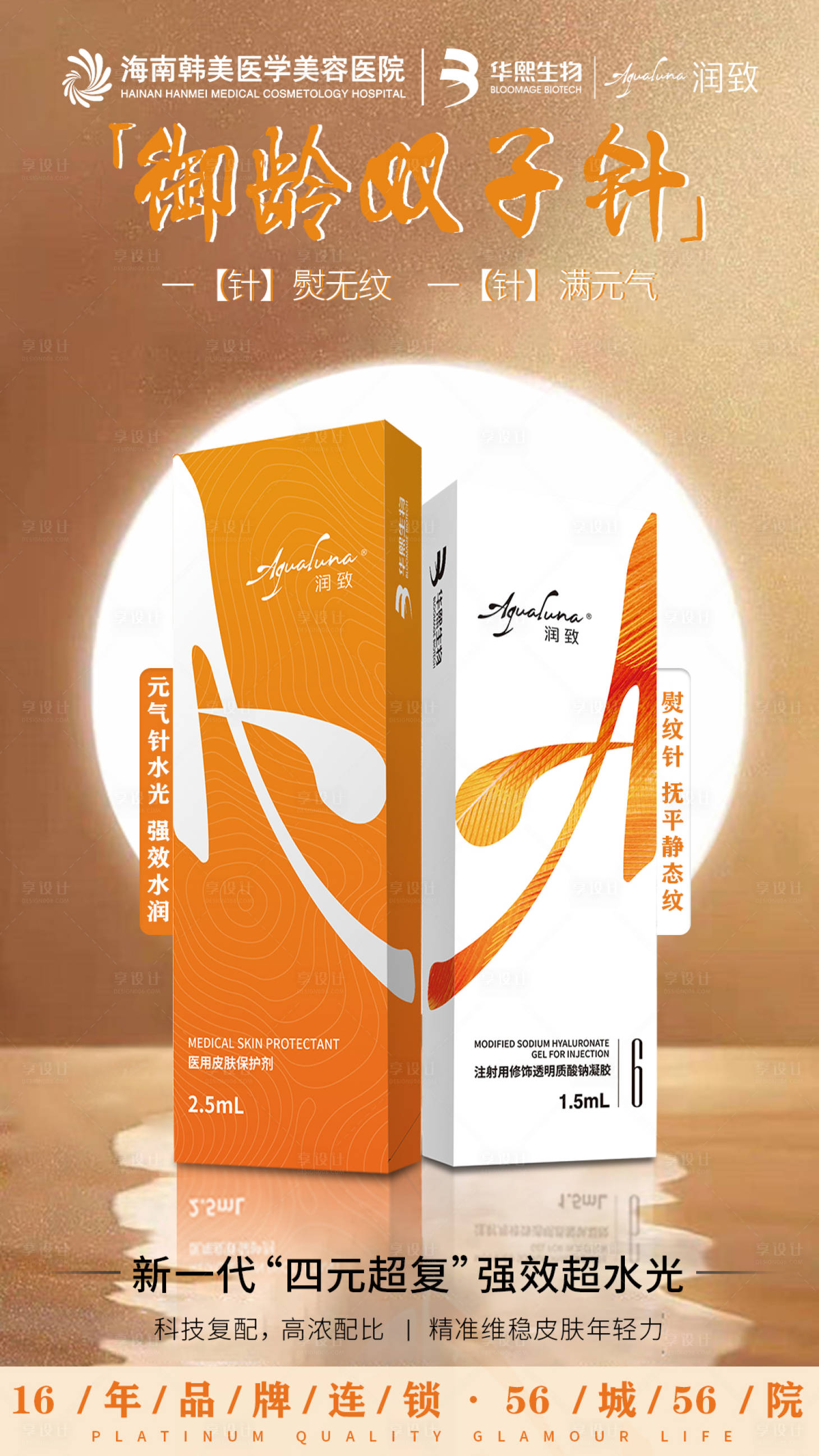 源文件下載【享設計】搜索編號：93280007334376802【醫美新品御雙子針海報】