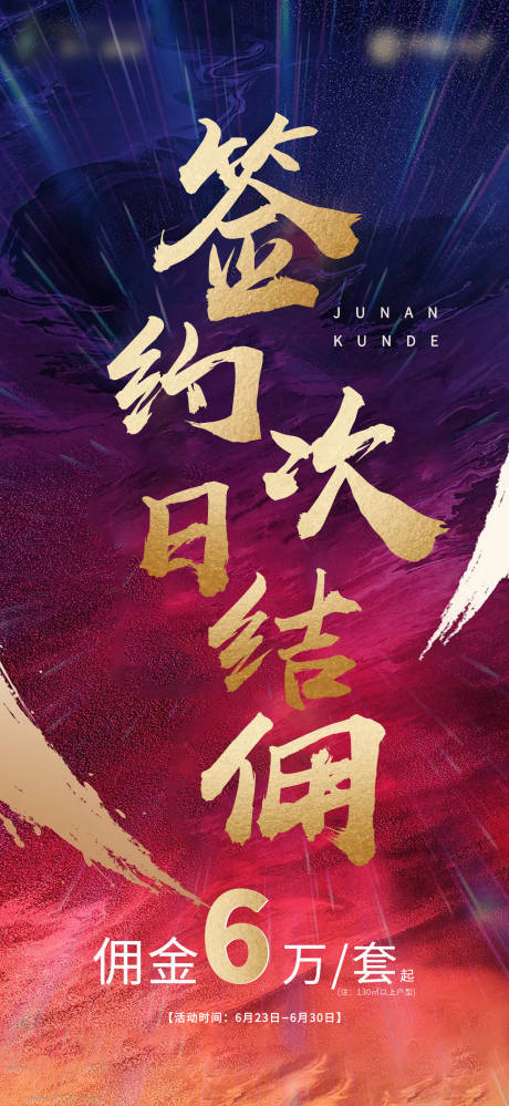 源文件下载【地产签约海报】编号：59330007426013934