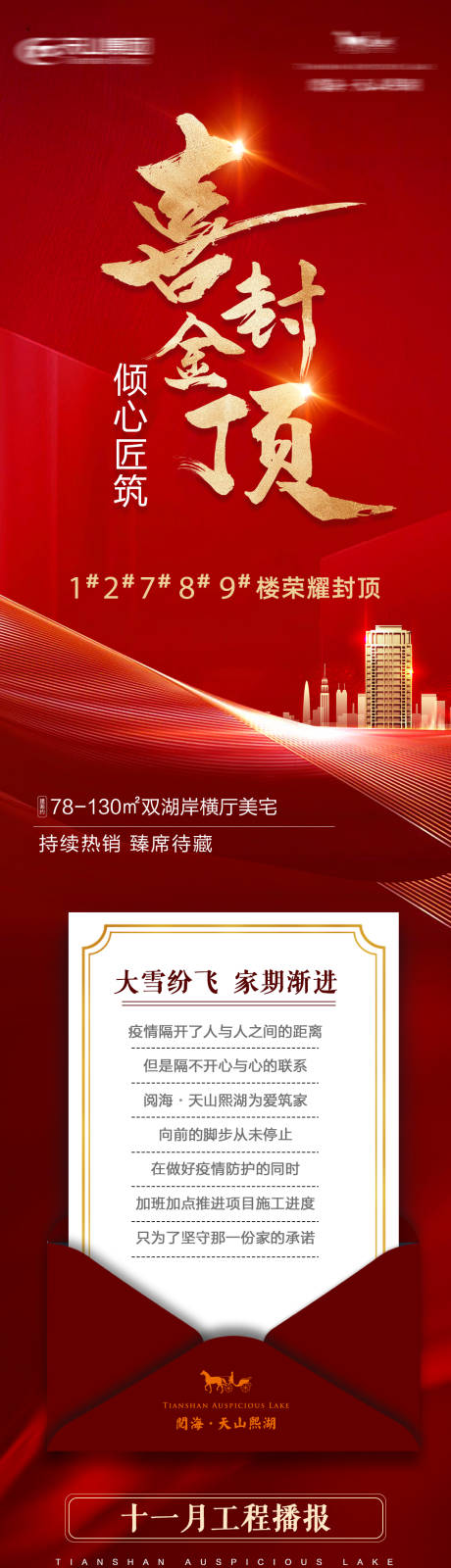 源文件下载【地产红色工程播报长图】编号：20211122104604349