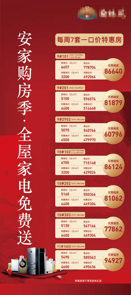 源文件下载【地产特价房购房礼海报】编号：51840007191939242