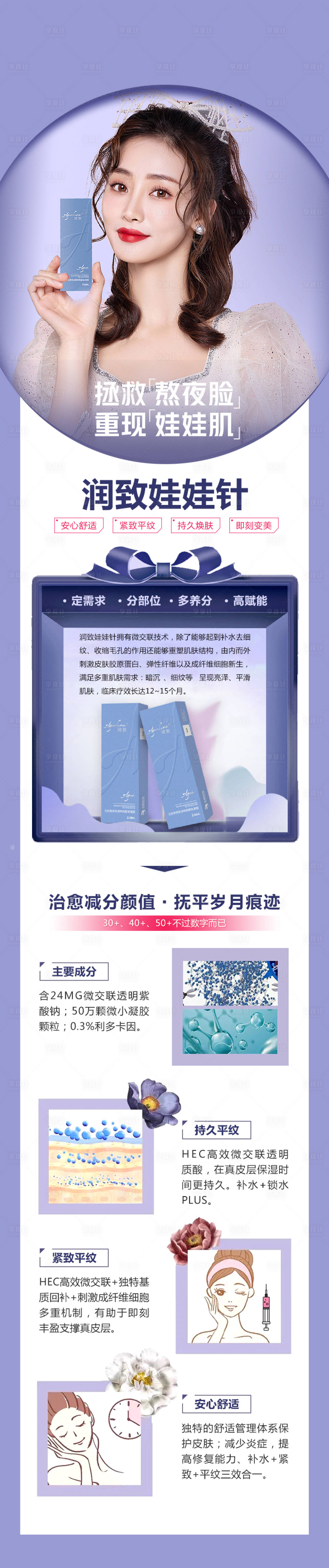 源文件下载【享设计】搜索编号：53130007093198638【医美润致娃娃针功效电商详情页】