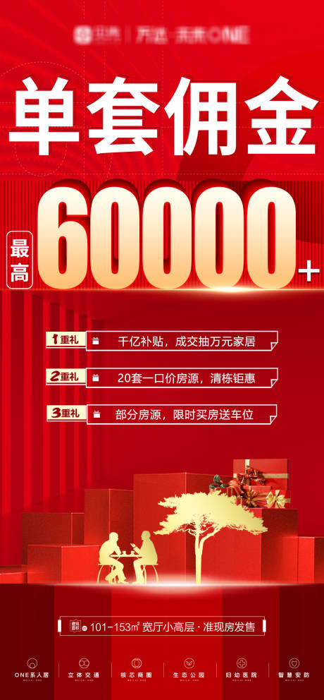 源文件下载【地产佣金数字红金海报】编号：94510007286485675