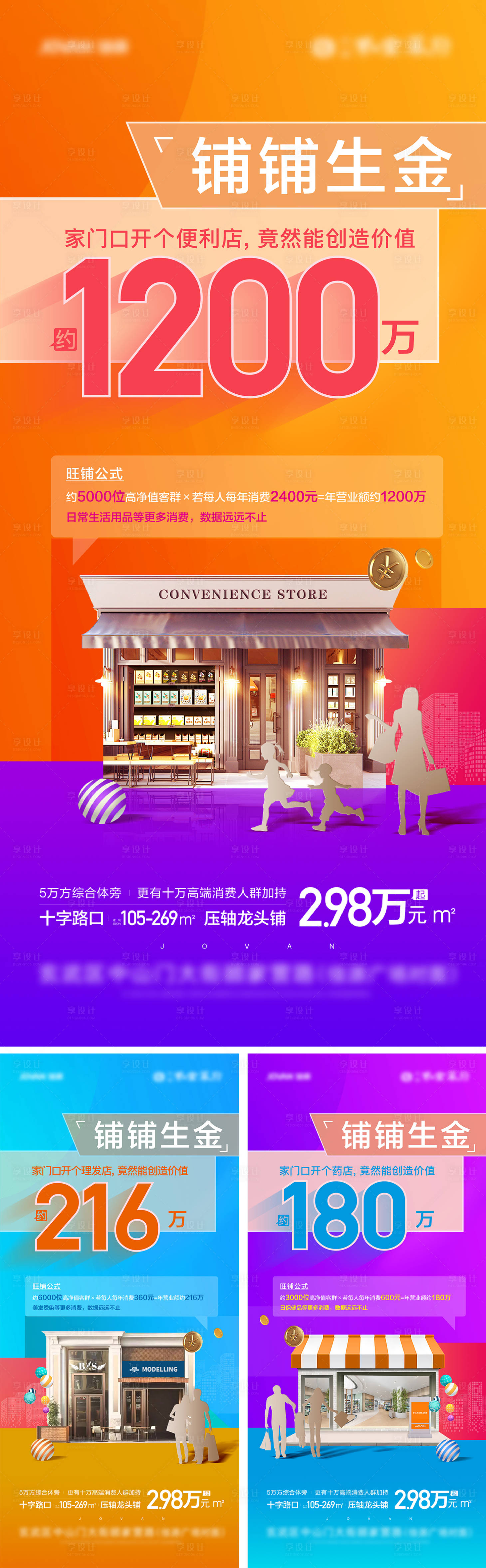 源文件下载【享设计】搜索编号：34560007185427205【商业地产系列海报】