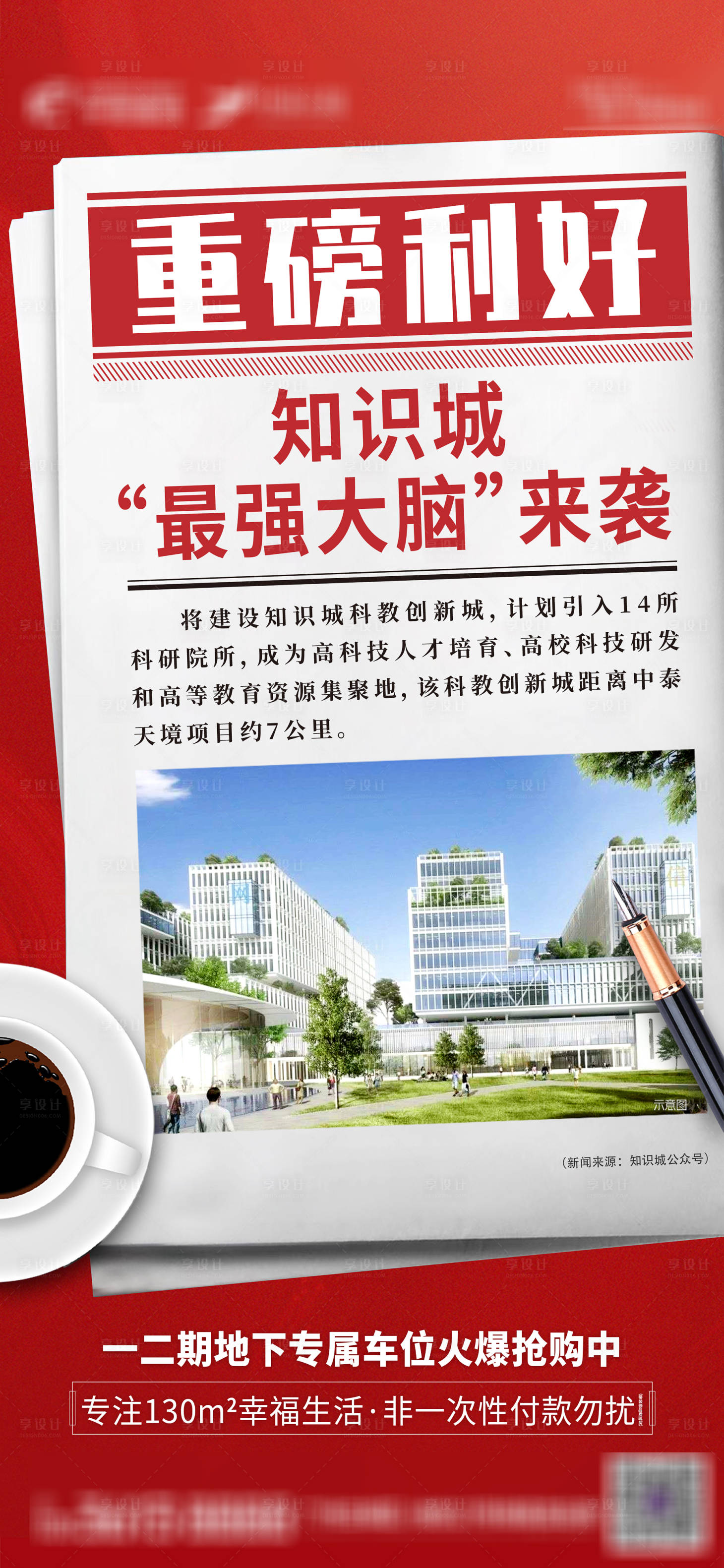 源文件下载【地产报纸重大利好海报】编号：79370007189483004