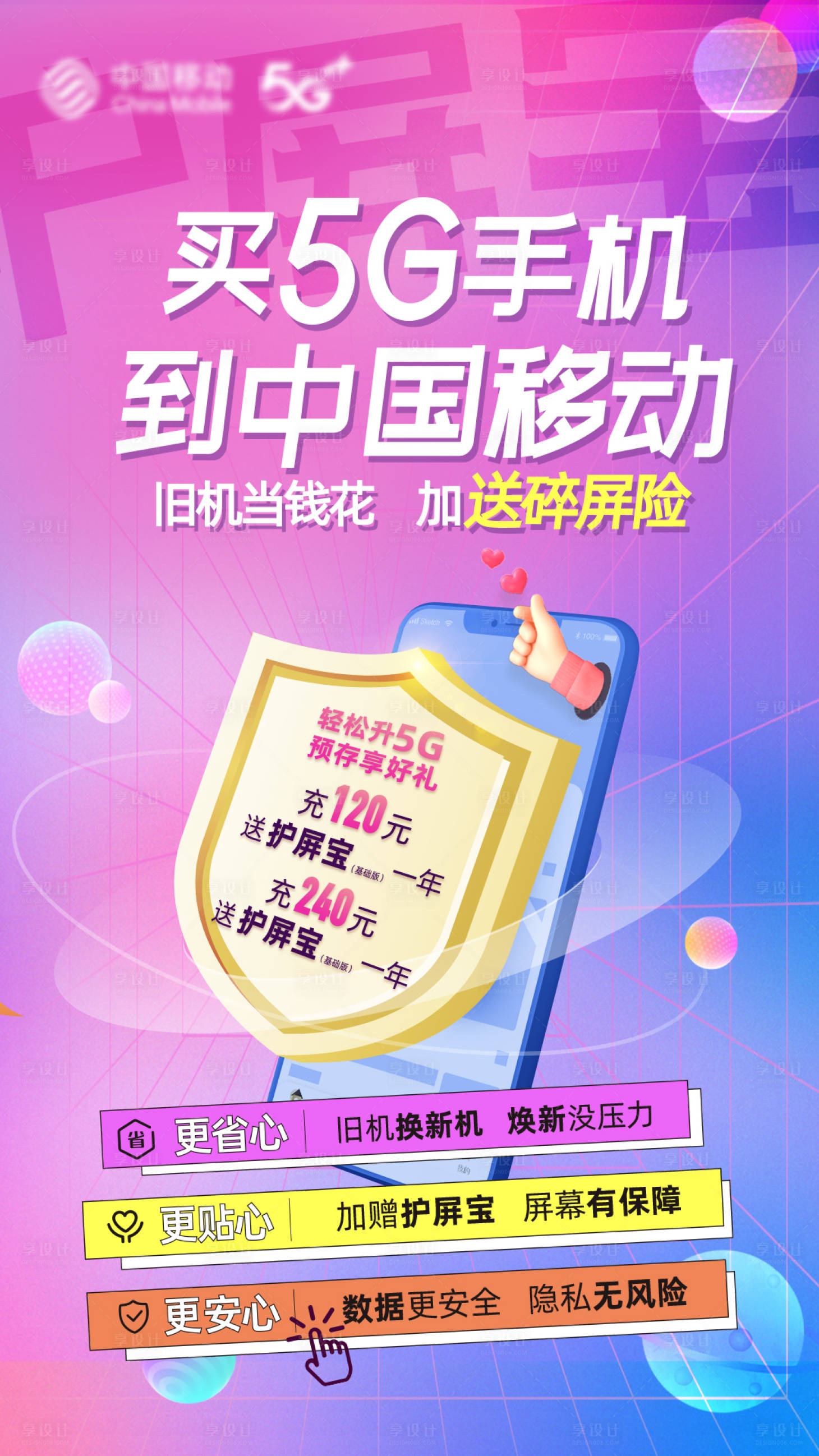 源文件下载【买手机送护屏宝海报】编号：98390007245648681